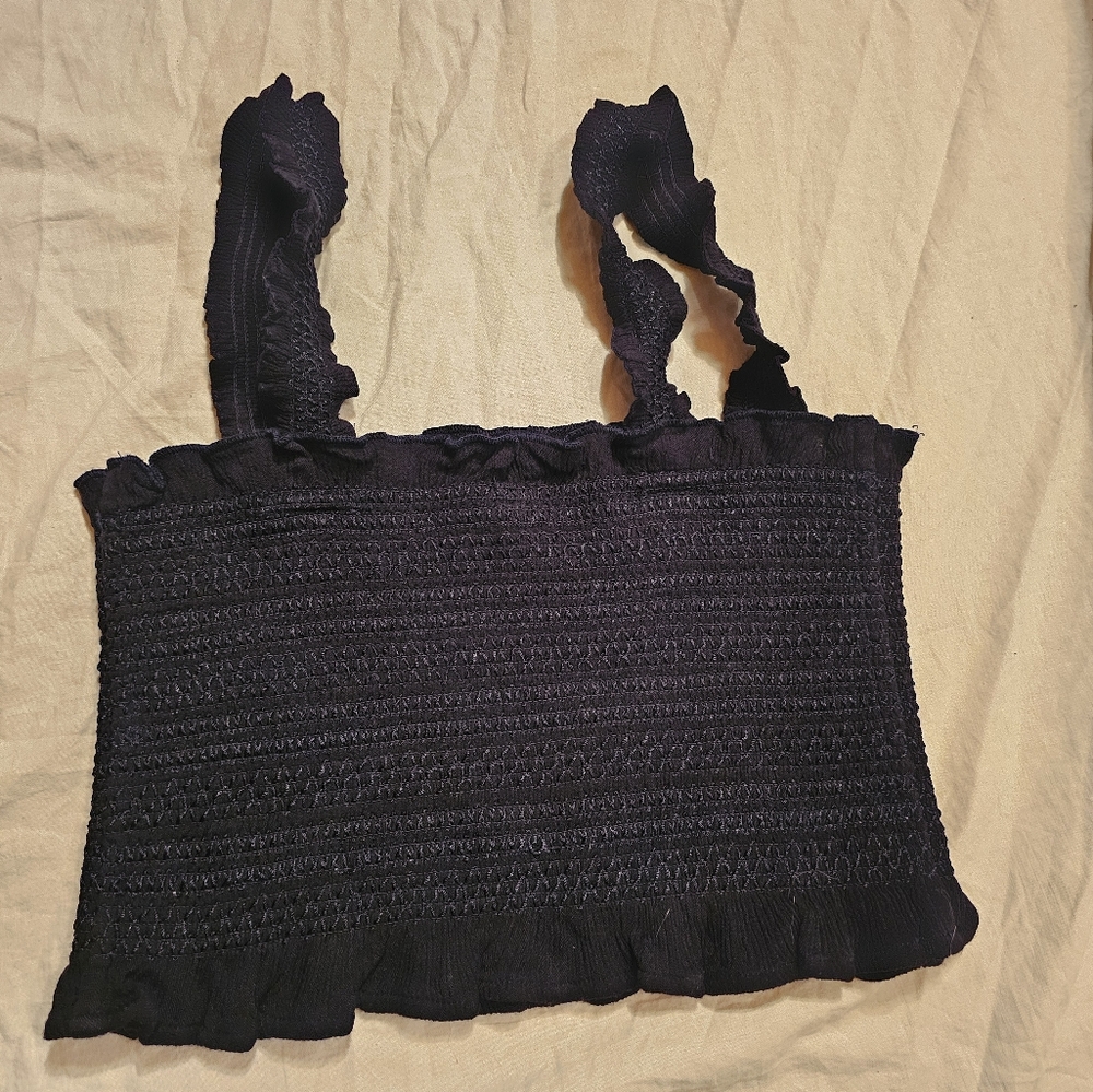 Free People Black Crop Top Woman's XS - Picture 4 of 6